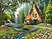 CASTORLAND 2000 Piece Jigsaw Puzzles, Toadstool Cottage, Charming Nook, Pond, Countryside, Adult Puzzles, Castorland C-200634-2