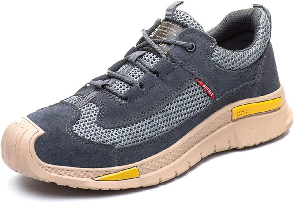 Steel Toe Cap Shoes Boots Men, Anti Puncture Safety Work Trainer Safety Protection Shoe Steel