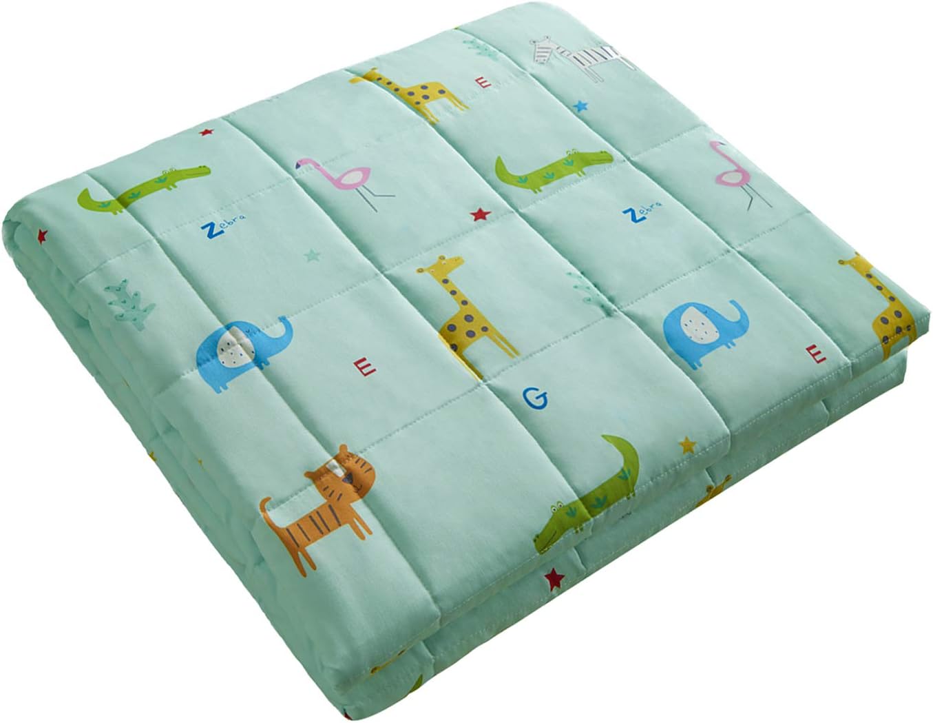 JOLLYVOGUE Kids Weighted Blanket 10lb, 41'' x60'' Heavy Toddler Bamboo Weighted Blanket with 100% Soft Cotton and Glass…