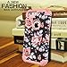 SKYLMW Case for iPhone 6 Plus, Case for iPhone 6s Plus, Three Layer Heavy Duty High Impact Resistant Hybrid Protective Cover Case for iPhone 6 Plus/6s Plus, Rose Flowers/Rose Gold