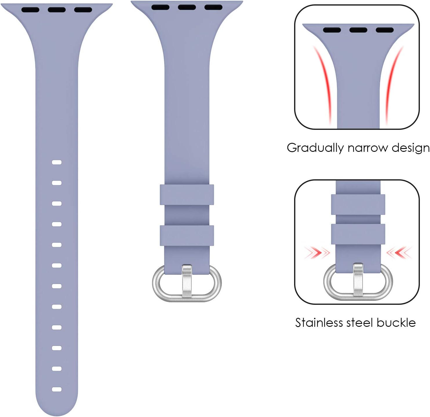 PARMPH 3 Packs Sport Strap Compatible with Apple Watch Strap 38mm 40mm 41mm 42mm(Series 10) - Image 3