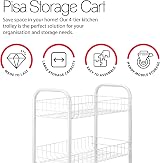 Metaltex 340634014 Multi-Purpose Trolley 4 Tiers 41x23x84 cm Pisa view 3