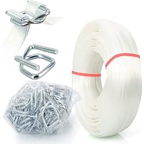 Heavy Duty Packing Strapping Kit - 3/4" X 320' Polypropylene Cord With Tensioner & 50 Metal Buckles