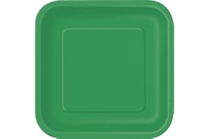 Square Emerald Green Dessert Plates, 16ct