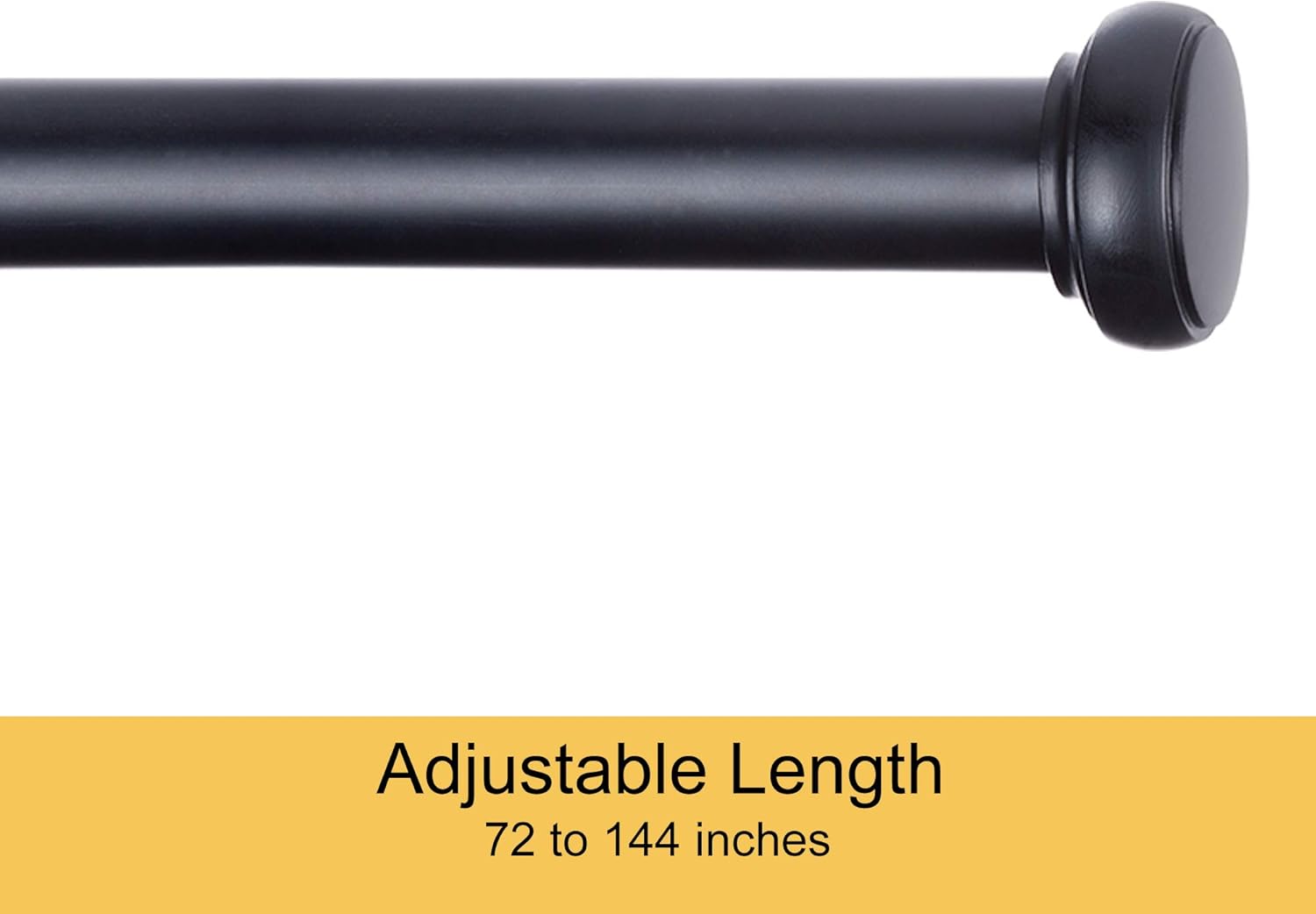Kenney Weaver Outdoor Window Curtain Rod, 72-144", Black: Home & Kitchen