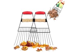 Colwelt Steel Leaf Scoops and Claws, Rugged Leaf Scoop for Lawn and Garden Cleanup, Large Sized Leaf Grabber for Larger Pickup Capabilities(Steel, not Plastic)