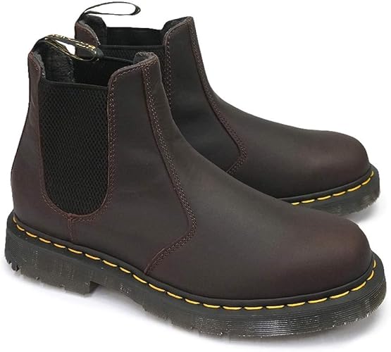 Amazon ドクターマーチン メンズ サイドゴア ウィンターグリップ 2976 チェルシー サイドゴアブーツ 防滑 Winter Grip 2976 Snow Plow Black Cocoa Dr Martens ドクターマーチン ブーツ