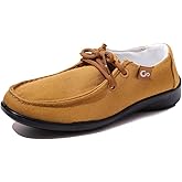 Aomigoct Casual Womens Loafers Walking: Brown 8.5 Comfortable Slip On Penny Loafer - Lightweight Soft Flats Shoes