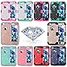 iPhone 5C Case, NOKEA Diamond Hybrid Heavy Duty Shockproof Full-Body Protective Case Ultra Slim Bumper Cover 3 in 1 Shield Soft TPU Hard PC Dual Layer Impact Protection (Pink Grey)