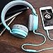On Ear Headphones, Marvotek Kids Headphones with Microphone Wired Stereo Headphones Music Sky Blue