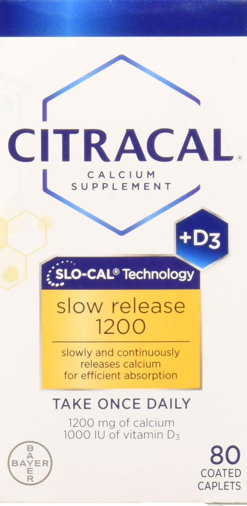 Citracal Citracal Calcium Plus D Slow Release 1200, 80 Tabs (Pack Of 3 ...