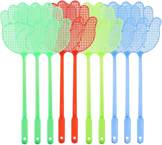 Fly Swatted,10pcs Extra Long Handle Fly Swatters Heavy Duty,Strong