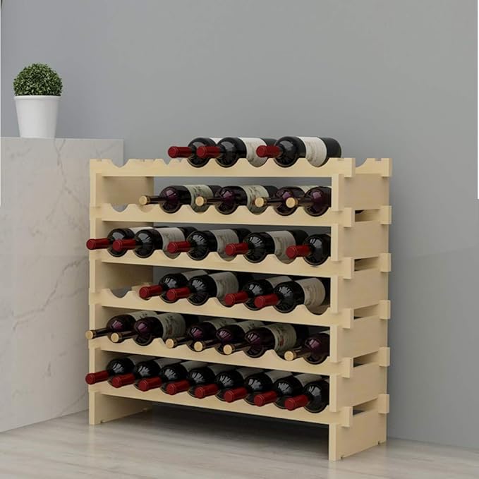 DlandHome 6Layer 48 Bottle Capacity Stackable Storage Wine Rack