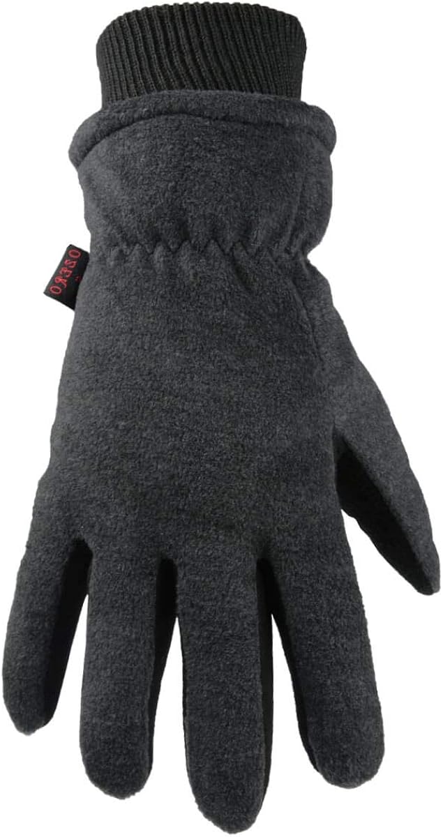 OZERO Winter Gloves Water Resistant Thermal Glove with Deerskin Suede Leather and Insulated Polar Fleece for Driving/Cycling/Running/Hiking/Snow Ski in Cold Weather - Warm Gifts for Men and Women : Clothing