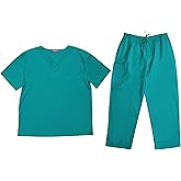 Tropi Men's Scrub Sets Uniforms for Men 6952-TEAL-L