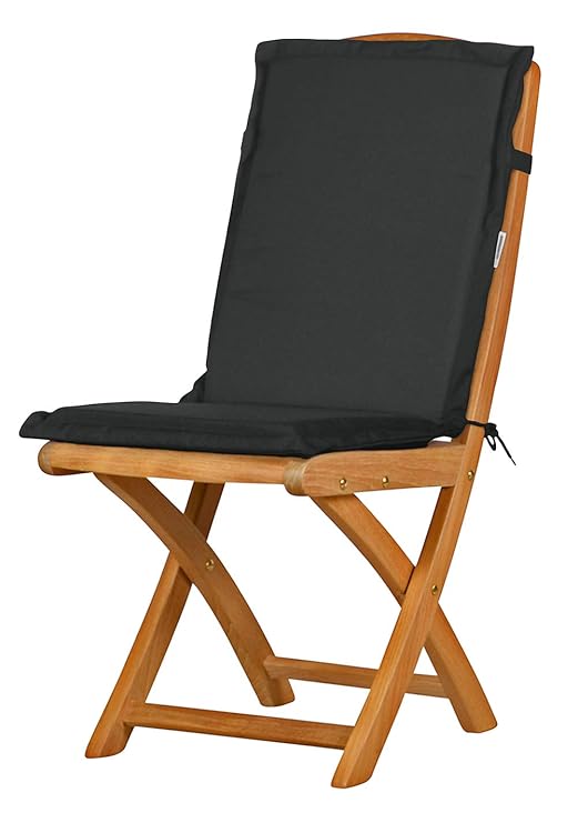 Amazon.de: 6 x Anthrazit graue Sitzauflage für Garten-Stühle