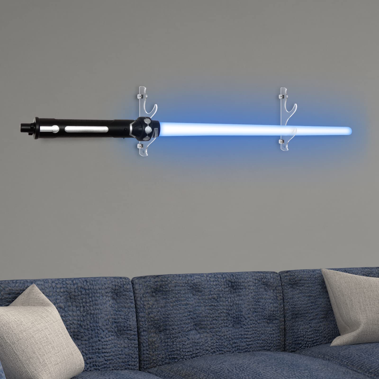 lightsaber stand wall mount Clear Plexiglass Display Rack Katana Holder Swords light saber wall mount holder Wand Wakizashi Display Hanger 2-Tier