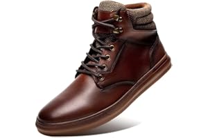 Arkbird Casual Sneaker Shoes, Lace-up Leather Chukka Boots for Men