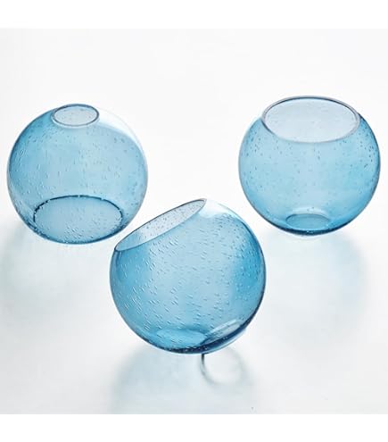 2-Pack Clear Amber Glass Shade Replacement – 8" Diameter, 6.3" Height, 1.65" Fitter, Hand-Blown For Ceiling Lights, Chandeliers, And Wall Sconces