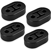 SINGARO Rubber Exhaust Hanger, Muffler Exhaust System, Heavy Insulator Support Bushing Installation, 2 Holes 0.47 Inch, High-Density Tailpipe Damping Hanger (4PCS Black)