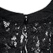 vanberfia Women's Lace Patchwork Loose Casual Mini Chiffon Dress