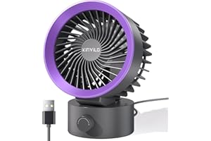 KinYiLO USB Desk Fan Small Quiet, Stepless Speed Flexible Adjust Mini Fans for Home Office Dorm Desktop, Portable Travel Fan 