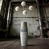 Tall Floor Vase-23.6 inches (60cm) Vintage Bohe Modern Large Rustic Ceramic Sturdy Home Decor Floor Handmade Tall Vases for Living Room Entryway Decor