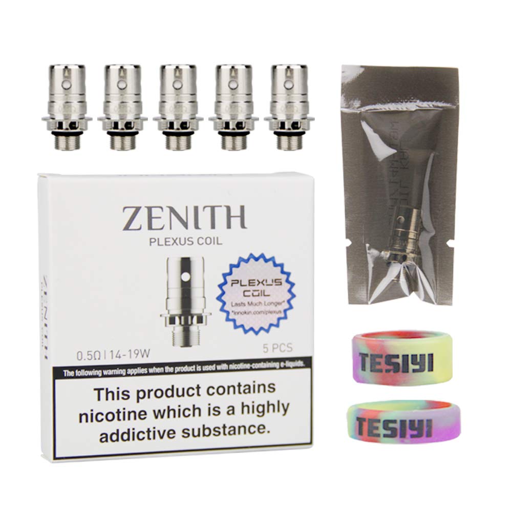 INNOKIN Zenith Plexus Z Mesh Coils 0.5ohm 14-19W for iTaste Kroma-A Zenith Cool Fire Mini Zenith D22 Tank Vape Pen Starter Kit Pack of 5