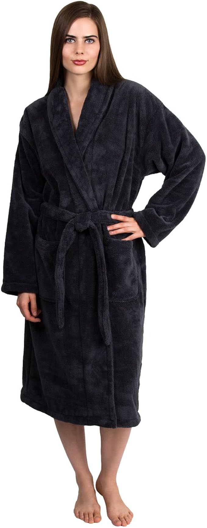 TowelSelections Women's Super Soft Plush Bathrobe Fleece Spa Robe Made