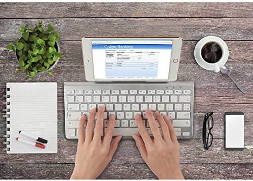 OMOTON Clavier Bluetooth pour iPad 2020, Clavier AZERTY Accentué avec Support Ultra Mince pour Tous les iPad 12.9, 11, 10.2, 9.7 ,iPad Air, iPhone,Clavier Sans Fil Blanc - Bestbluetooth.fr OMOTON Clavier Bluetooth pour iPad 2020, Clavier AZERTY Accentué avec Support Ultra Mince pour Tous les iPad 12.9, 11, 10.2, 9.7 ,iPad Air, iPhone,Clavier Sans Fil Blanc