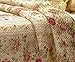 Greenland Home Antique Rose 100% Cotton Heirloom-Quality Quilt Set, 5-Piece Full/Queen, Ecru