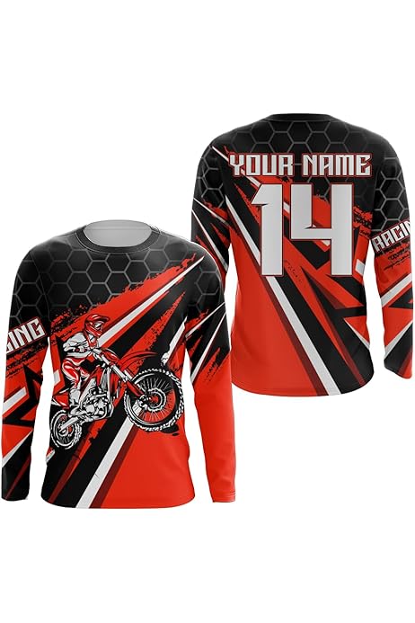 Atv Shirts For Women PIONAMZIOZ Youth Men Orange Motocross Jersey
