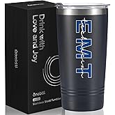 Onebttl EMT 20oz Insulated Tumbler with Lid and Straw, Paramedic Gifts for Emergency Medical Technician on Christmas, Appreciation, Thank You Gifts