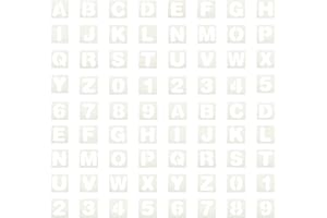 PATIKIL 2 Set 2" Letter Number Stencils, 36Pcs Square Reusable Letter and Number Stencil Templates for Painting on Wall Wood 