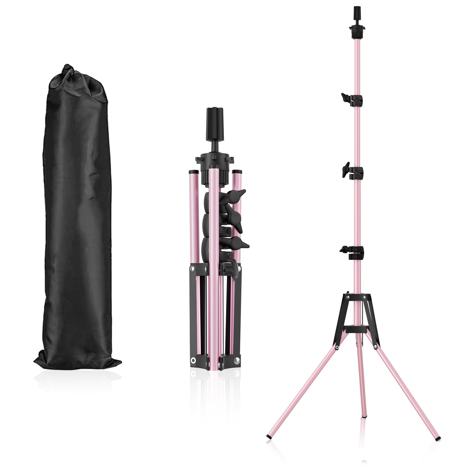 Photo 1 of * SEE NOTE * Pet Baby Mannequin Head Stand, Adjustable Wig Stand, Reinforced Metal Mannequin Head Stand for Cosmetology Hairdressing Training, Pink