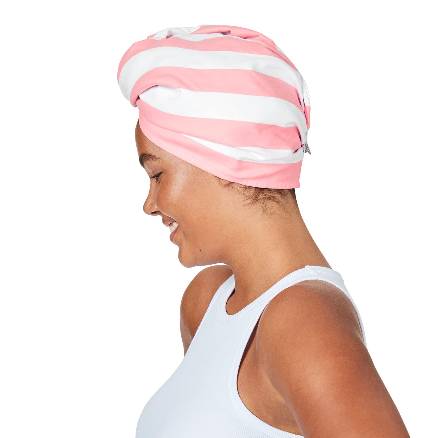 Dock & Bay Turban Hair Towel - For Home & the Beach - Super Absorbent, Quick Dry - Malibu Pink, One Size