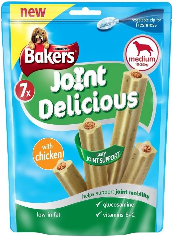 Bakers Joint Delicious Chicken for Medium Dogs (7 per Pack - 180g) - Pack of 6