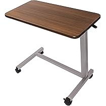 Vaunn Medical Adjustable Overbed Bedside Table With Wheels Review