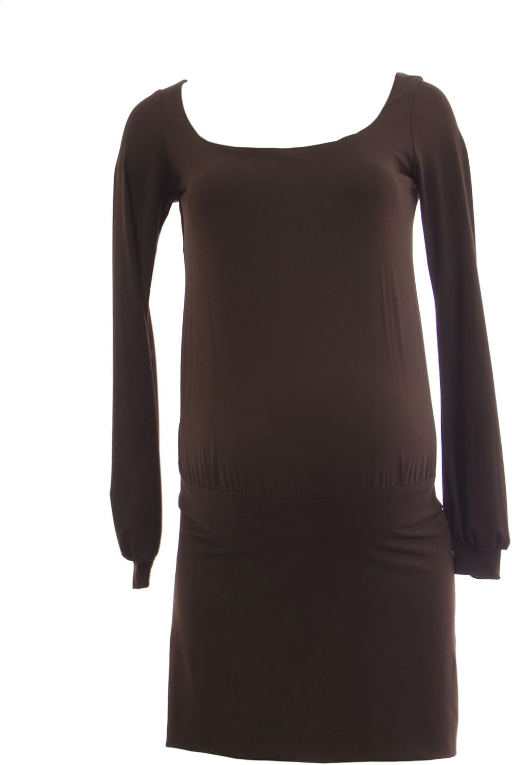 long sleeve blouson dress