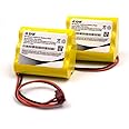 YUTSUJO (2-Pack) 6V AA Ni-CD Battery Pack Replacement for Sure-Lite 026-149, SL026-149, S/L 026-149, ANIC1204, Energizer 41B020AF17201, Dantona CUSTOM-55 Emergency Lighting