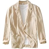 UEAUY Men's Blazer Casual Sport Coats Linen Suit Jackets Business Lightweight Daily Suits