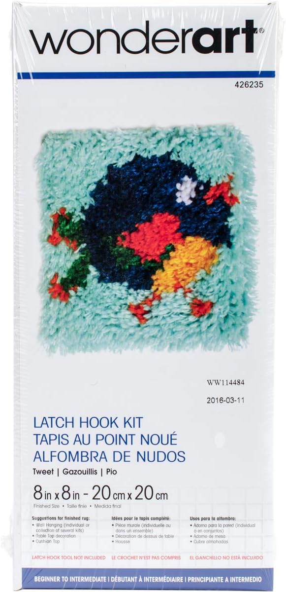 Wonderart Tweet Latch Hook Kit, x 8-Inches, 8 Inches