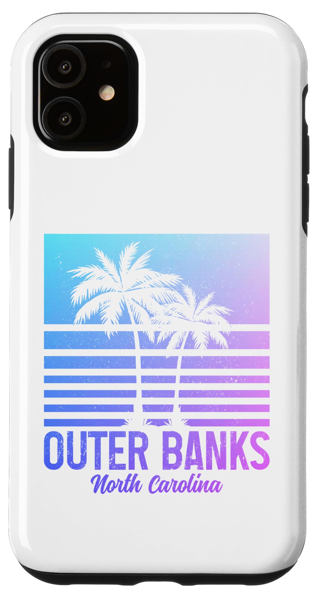 Outer Banks North Carolina Beach Retro Surfer Case for iPhone 11