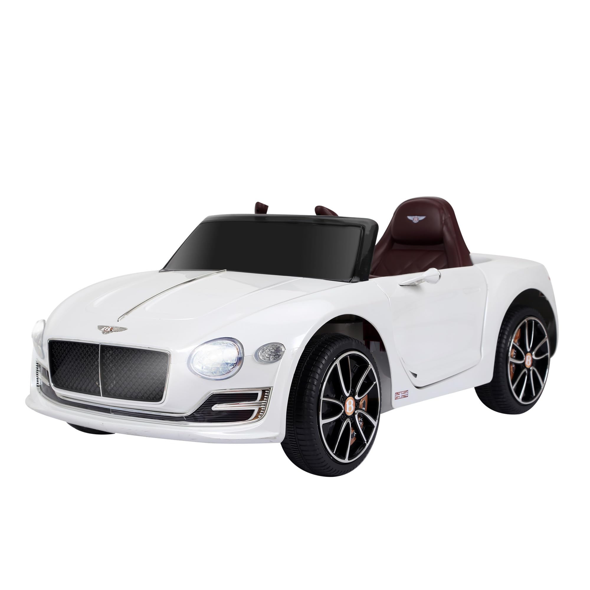 Aosom Licensed Bentley EXP12 Kids Electric Car with Parent Remote Control, 12V Ride on Car with Butterfly Doors, Startup Sound, Suspension, MP3 Player, Songs, Horn, Lights, White