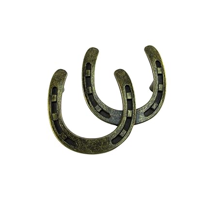 Horseshoe Pair Kitchen Cabinet Pull Vanity Dresser Drawer Knob