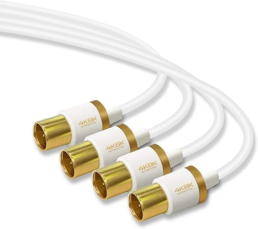 Amazon Co Jp エレコム アンテナケーブル 4k 8k対応 F型端子 差込式s 差込式ストレート スリムケーブル 0 7m 2本入り ホワイト Dh Atss48k7wh 家電 カメラ