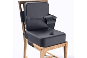 TIOPSUUO Toddler Booster Seat for Dining Table,Booster Seat for Kitchen Chair with Extended Straps,2PCS Portable with Safety Buckles,Suitable for Kids Aged 3-12 in Restaurants