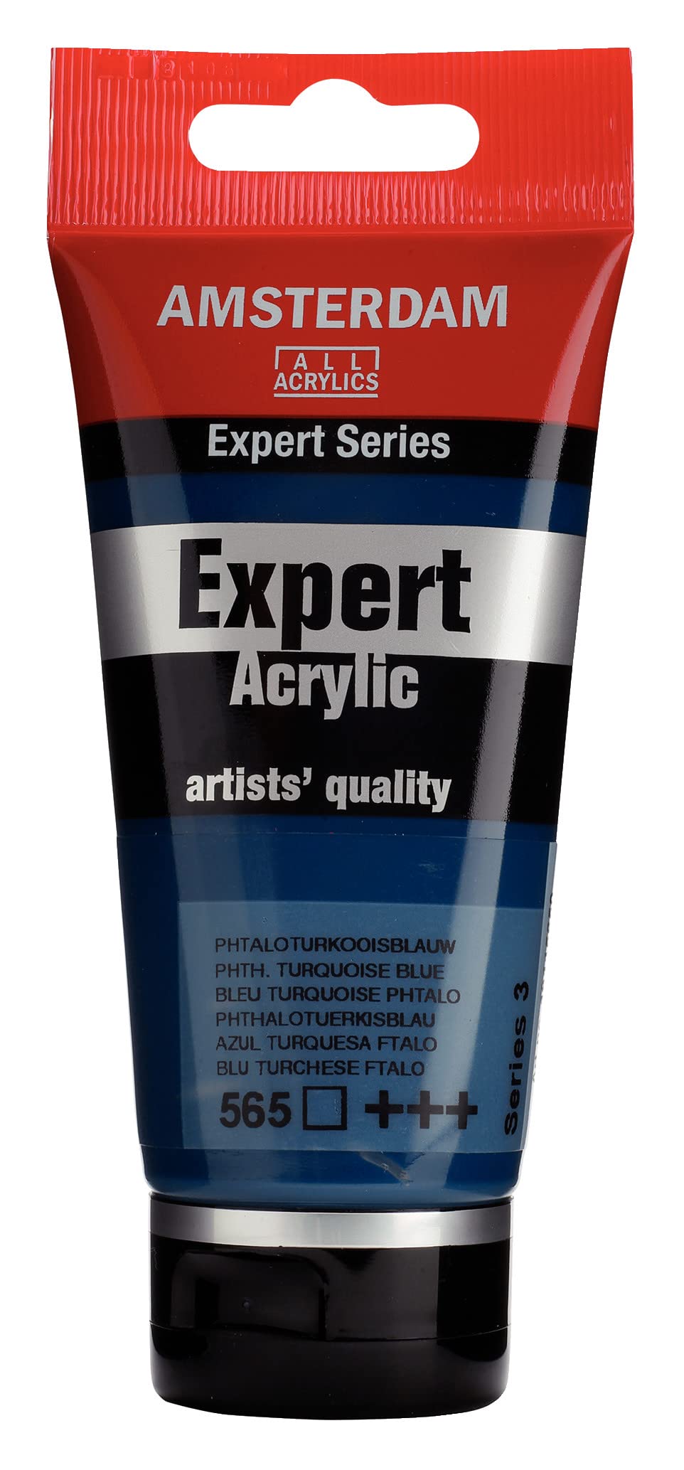 Amsterdam Expert Series Acrylic - 75 ml Phthalo Turquoise Blue 565 - Professional Heavy Body Paint with High Pigmentation and Excellent Lightfastness