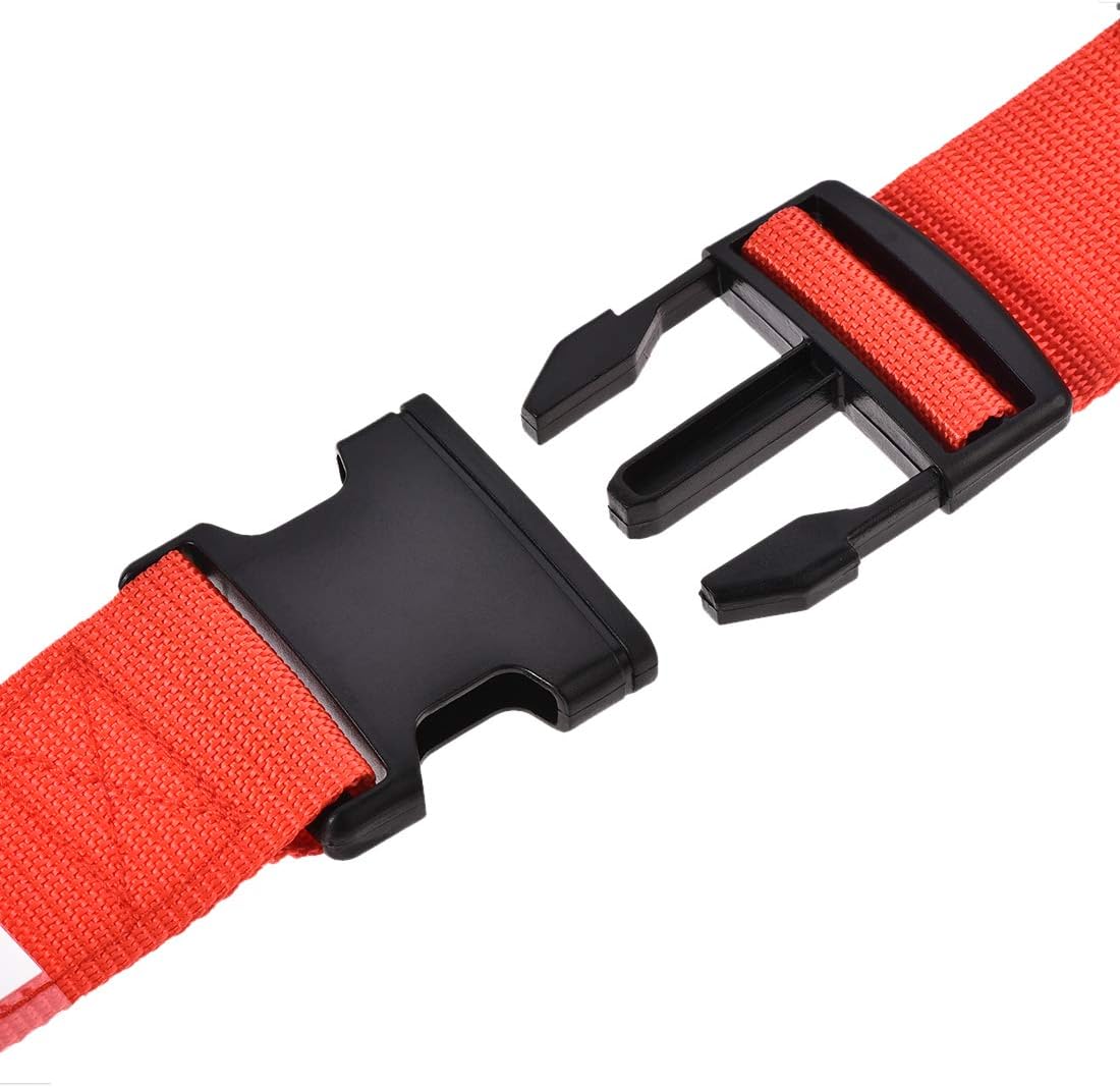 sourcing map Luggage Strap Suitcase Belt with Buckle Label, 2Mx5cm Adjustable PP Travel Bag Packing Accessory, Red - Image 5