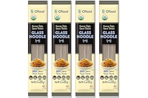 Chung Jung One Korean Sweet Potato Glass Noodle, Non GMO (Gluten Free), Vegan, No Sodium, No Sugar 3.5oz (100g), 4 PACK